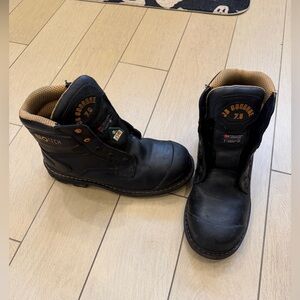 Black Work Boots for Men - Comfortable Safety Boot